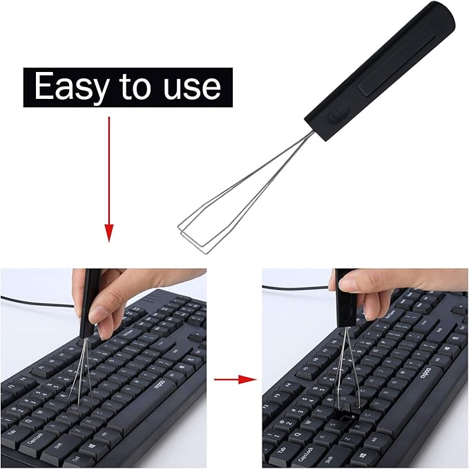 Fiada Keyboard Puller Keycap Removal Tool and 200 Pcs Rubber O-Ring Dampeners Plumbing Rubber O-Ring Seal for Switch and Mechanical Keyboard
