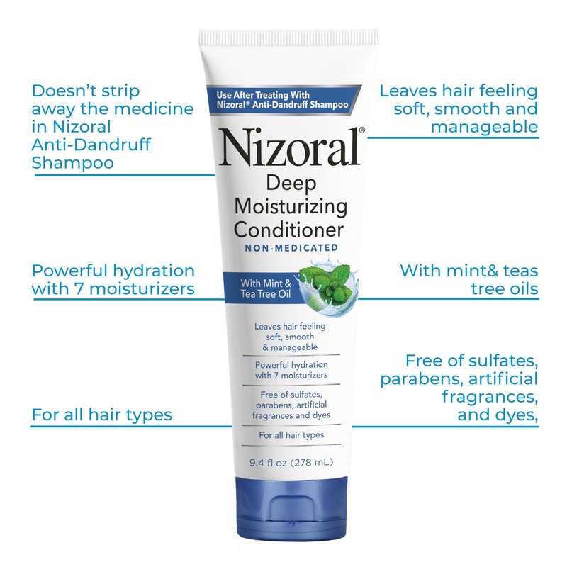 Nizoral Anti-Dandruff Shampoo, 7 Oz + Deep Moisturizing Conditioner, 9.4 Oz Bundle