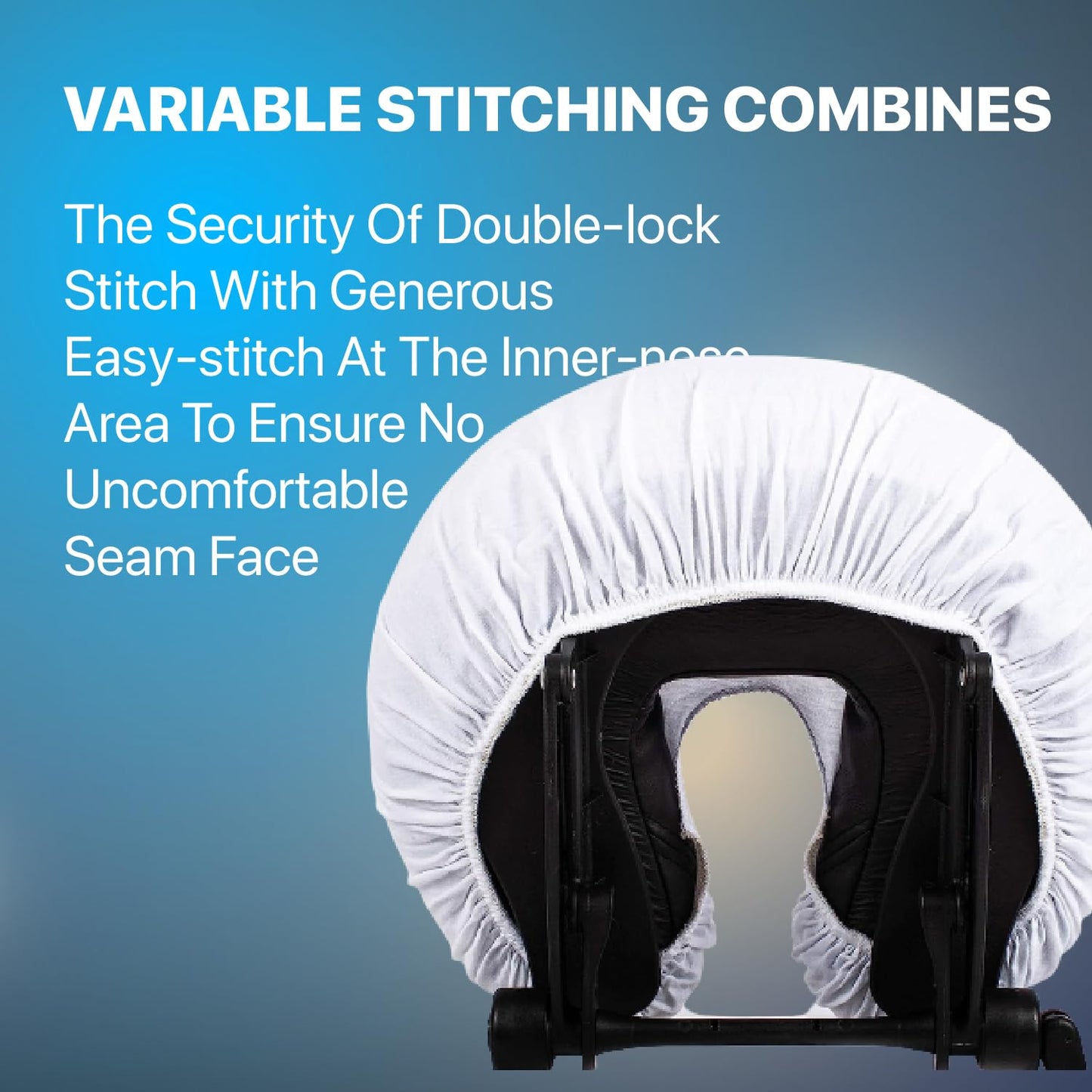 John G. Louis™ Face Cradle Covers – Seamless 100% Cotton Massage Face Cradle Cover for Home Massage Sessions – Breathable Headrest Cover Ensures Cool, Hygienic & Relaxing Massage Experience – 3-Pack