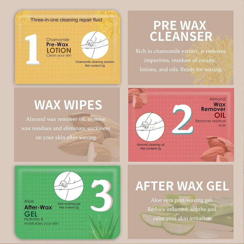 Roll on Wax Kit for Hair Removal - Wax Roller with Digital LED Display, Waxing Kit for Hair Removal for Women, Safe No-Burn At-Home Waxs Warmer, 2 Soft Honey Cartridges & 50 Strips