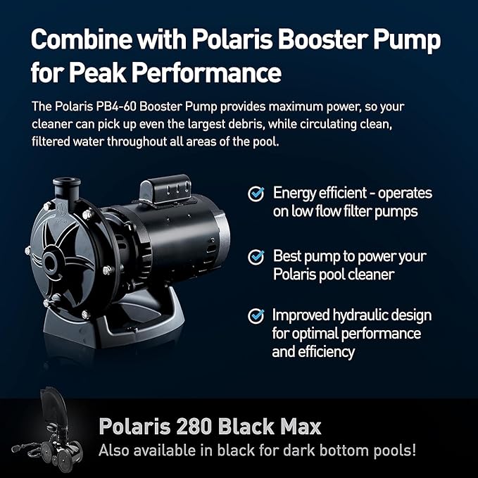 Polaris Vac-Sweep 280 Pressure-Side In-ground Pool Cleaner, Double Venturi Jet Powered, 31ft of Hose with an All Purpose Debris Bag
