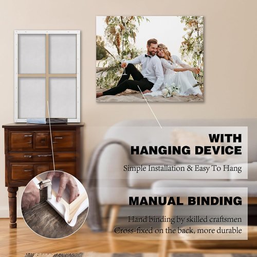 Custom Canvas Prints by Ship Next Day - Personalized Photo Wall Art | Framed 10x8 for Home Decor