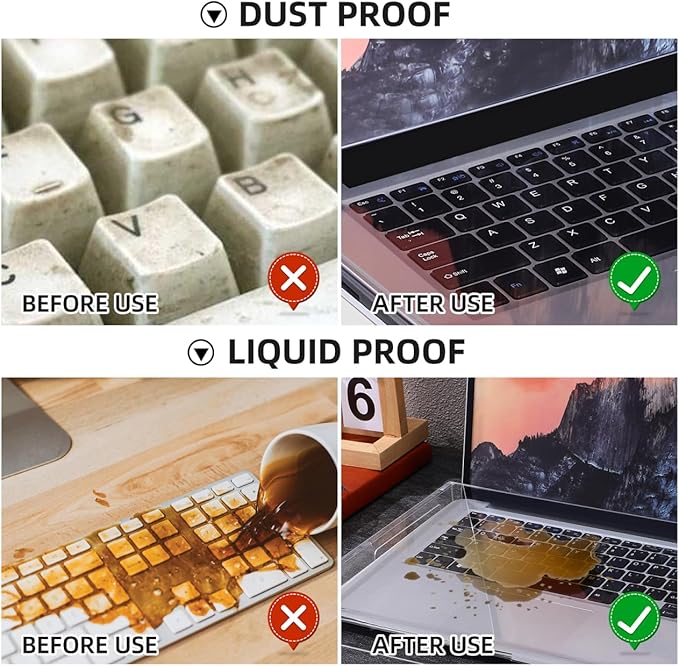UKCOCO 15.6inch Laptop Keyboard Covers Acrylic Keyboard Cover Cat Laptop KeyboardProtector Transparent Protector for Desktop