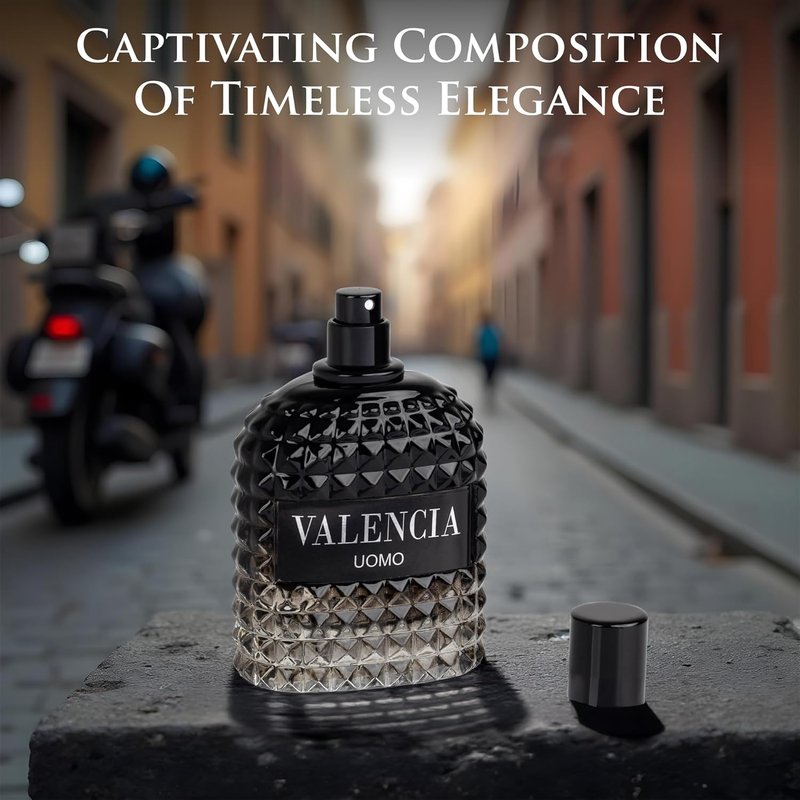 Valencia UOMO Eau De Parfum for Men - Woody Aromatic Fragrance with Floral & Mineral Notes | 100ml Bottle