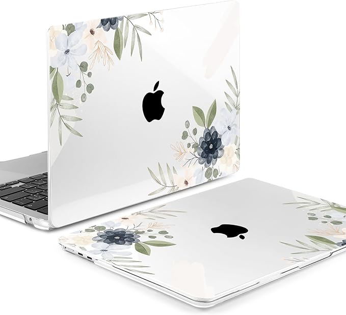 MEEgoodo for M5/M4/M3/M2 MacBook Air 15 inch Case 2026 2025 2024 2023, Case Fit Model (A3448/A3241/A3114/A2941) for MacBook Air 15.3 inch, Vintage Floral
