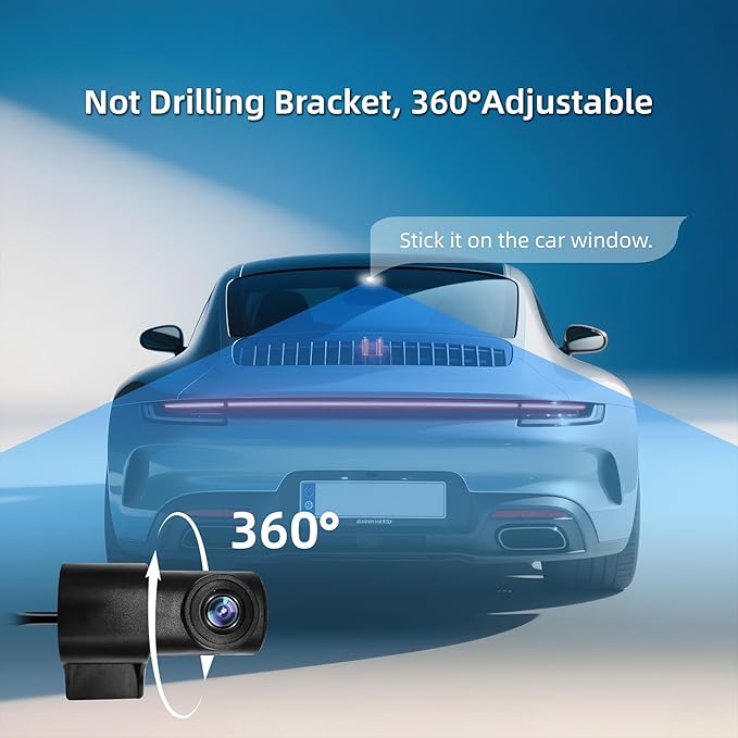 2026 Rearview Mirror Camera,4 Channel Mirror Dash Cam Front and Rear,Rear View Mirror Backup Camera for Cars & Trucks,12" Touch Screen,Built-in 5.8GHz WiFi,GPS,IR Night Vision,Free 64GB SD Card