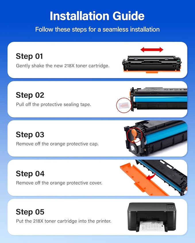 218X Toner Cartridge with Chip 4 Pack Compatible for HP 218X W2180X 218A W2180A HP Color Laserjet Pro MFP 3301fdw 3201dw 3301sdw 3301cdw 3201 3301 Series Printer Ink (Black Cyan Yellow Magenta)