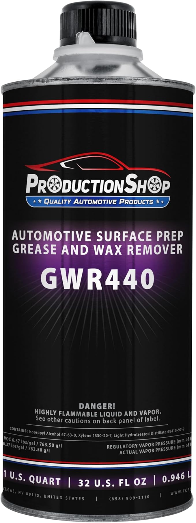 GWR440 - Automotive Grease and Wax Remover Surface Prep Cleaner for before Automobile Painting and all Painting Projects (Quart)