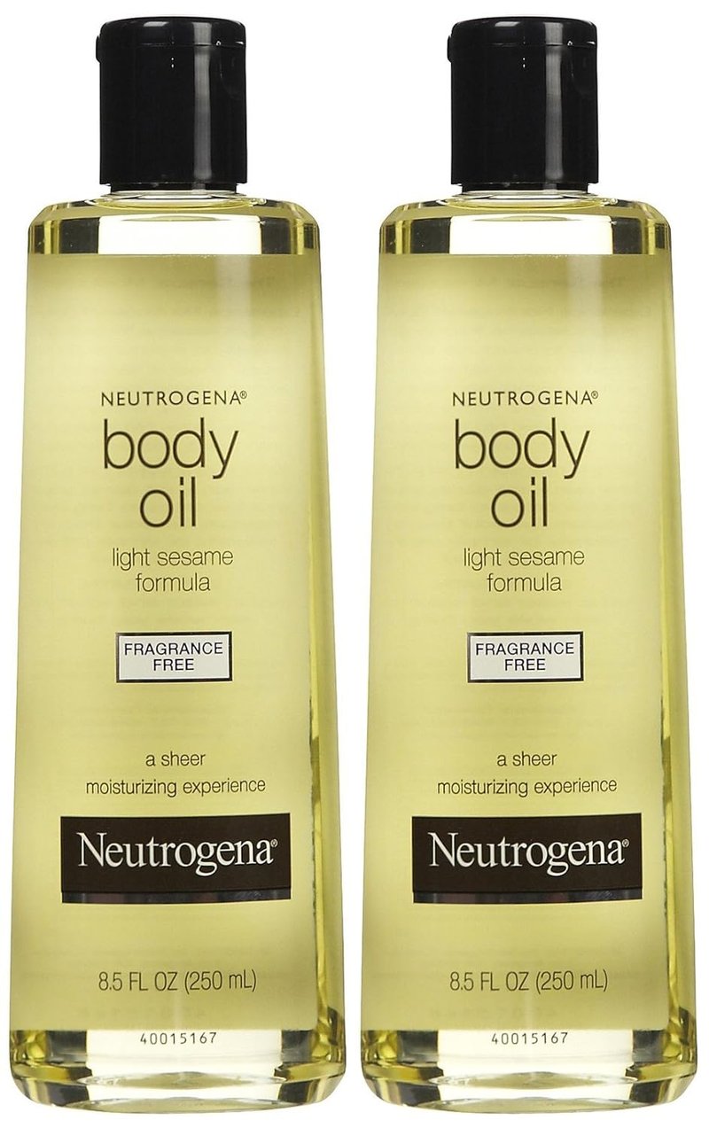 Neutrogena Body Oil - Fragrance-Free Moisturizing Formula | 8.5 Fl Oz (Pack of 2)