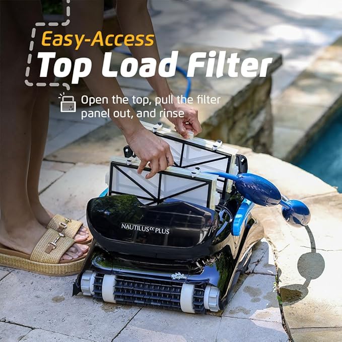 Dolphin Nautilus CC Plus Wi-Fi Robotic Pool Vacuum Cleaner Includes Ultra-Fine Filters for an Ultimate Clean, Ideal for In-Ground Pools up to 50 FT in Length