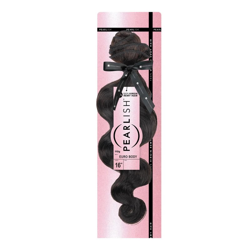 Sensationnel Pearlish bundle human hair - euro body deep pearl conditioned 15a soft remy beauty supply sew in or glue on bundles (10 Inch, NATURAL/BLACK)