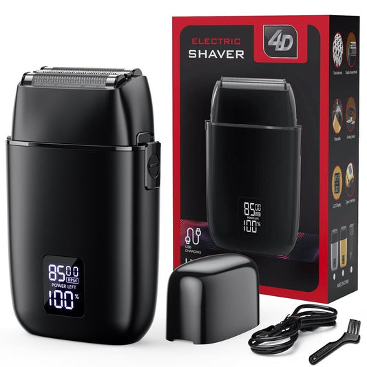Foil Shavers for Men, Electric Razors for Close Shaving Face with High Speed 3 Floating Blade Heads, USB C Fast Rechargeable Foil Shaver IPX7 Waterproof Wet Dry Travel Locked/Led Display
