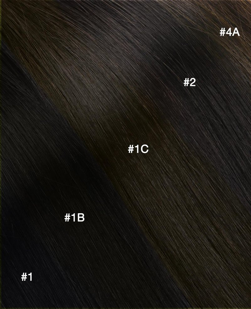 GOO GOO Invisi Edge Tape in Hair Extensions Human Hair, 2 Dark Brown, 10pcs 18inch 25g, Virgin Remy Hair, Seamless Injected Tape, Natural Look