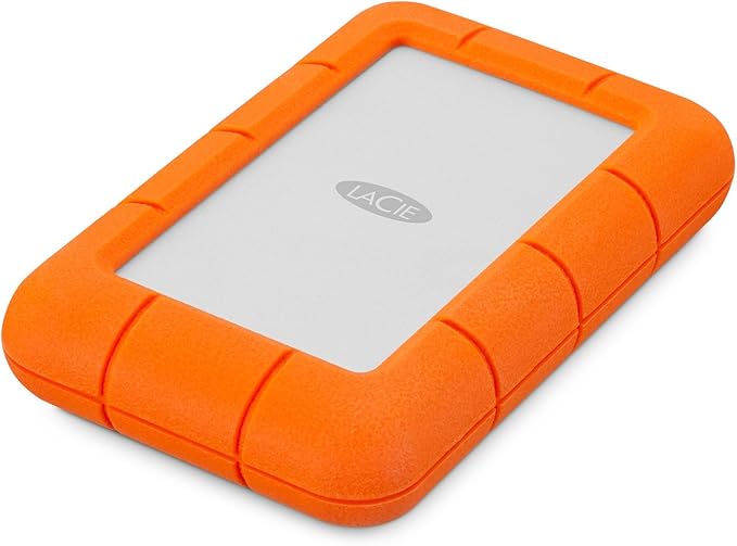 LaCie Rugged Mini, 2TB, 2.5", Portable External Hard Drive, for PC Mac iPad and iPhone, Data Rescue Service (LAC9000298)