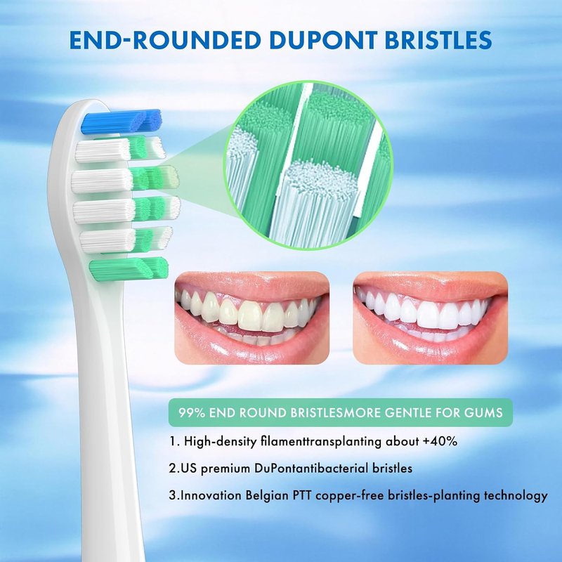 Replacement Toothbrush Heads for Philips Sonicare - 10 Pack Soft Electric Brush Heads for Optimal Plaque Control | Compatible with HX9023/65 Models