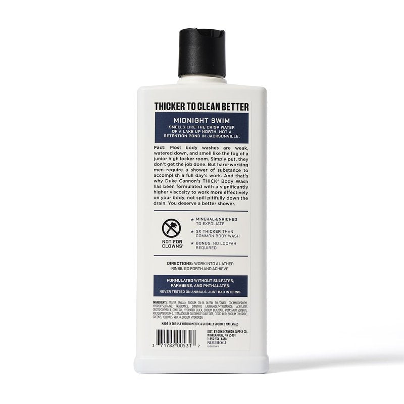 Duke Cannon Supply Co. 2-in-1 Tea Tree Hair Wash & Midnight Swim Body Wash Bundle - Masculine Scent - Gentle Cleansing Hair Wash - Deep Cleaning Body Wash - Midnight Swim/Tea Tree 2-1