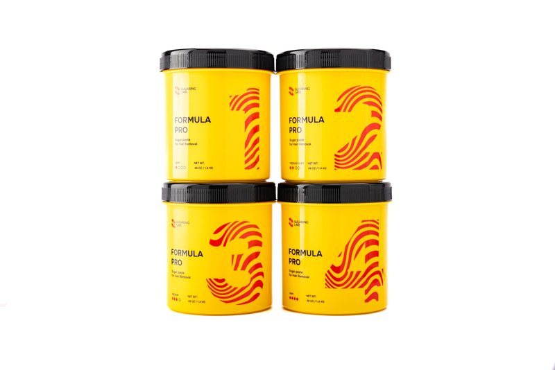 Sugaring Paste FORMULA PRO for Hair Removal SOFT-MEDIUM for Legs, Arms, Facial Hairs, Sugar Wax Kit 49oz / 3lb