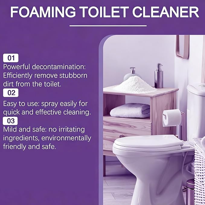 Upgrade Toilet Bowl Cleaner, for Sparkling Clean, Touch Free Foaming Cleaning Powder (3pcs)