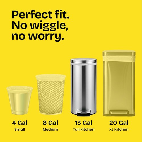 Glad Tall Kitchen Drawstring Trash Bags - Odorshield 13 Gallon with Febreze Fresh Clean, 110 Count