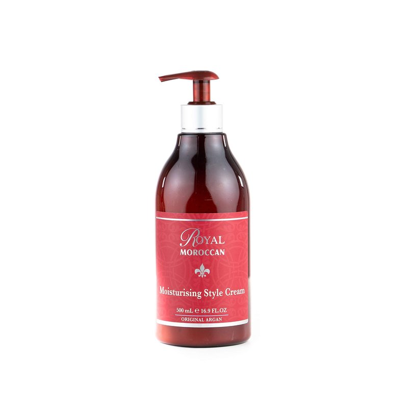 Style Cream for Frizzy Hair Control and Color Treated Hair | Style Defining Cream | Moisturizing Style Conditioner Cream | Hair Styling Cream (Royal Moroccan Argan Oil Hair Products | (500 ml 16.9)