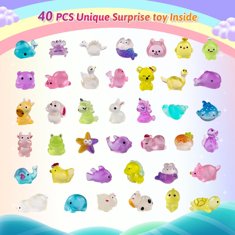 Bath Bombs for Kids with Toys Inside - 40 Pack Surprise Organic Natural Bath Bombs (Dino/Unicorn/Marine) for Boys & Girls, Perfect Christmas or Birthday Gift Set, Fun Toddler Toys for Children's Gifts