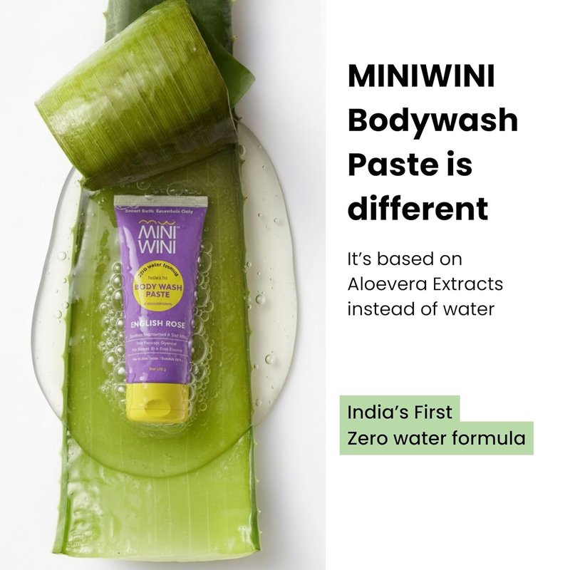 Aloe-Based 2-in-1 Body Wash Paste - Waterless Shower Gel for Face & Body | TSA Approved, Vegan, 100g (3.2 fl oz)