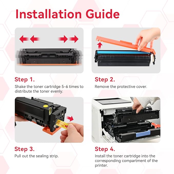 LEMERO 067H Toner Compatible for Canon 067H Toner Cartridges Set Work for Canon MF656Cdw for Canon 067 MF654Cdw MF653Cdw LBP632Cdw Printer, Black Cyan Yellow Magenta 4-Pack of 067H