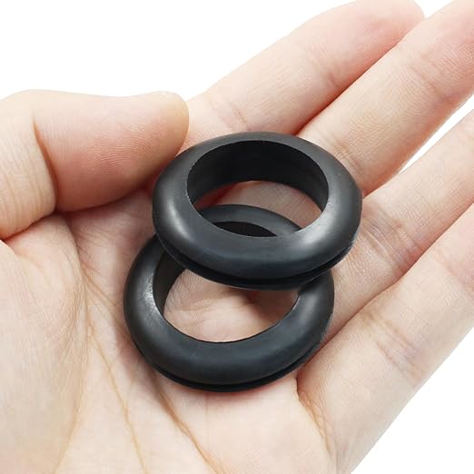 Kyuionty 24 Pcs Rubber Grommets, 0.98" Inside Diameter 1" Drill Hole Rubber Wire Grommets O Ring Grommets for Wire, Firewall, Cables, Plugs, Automotive