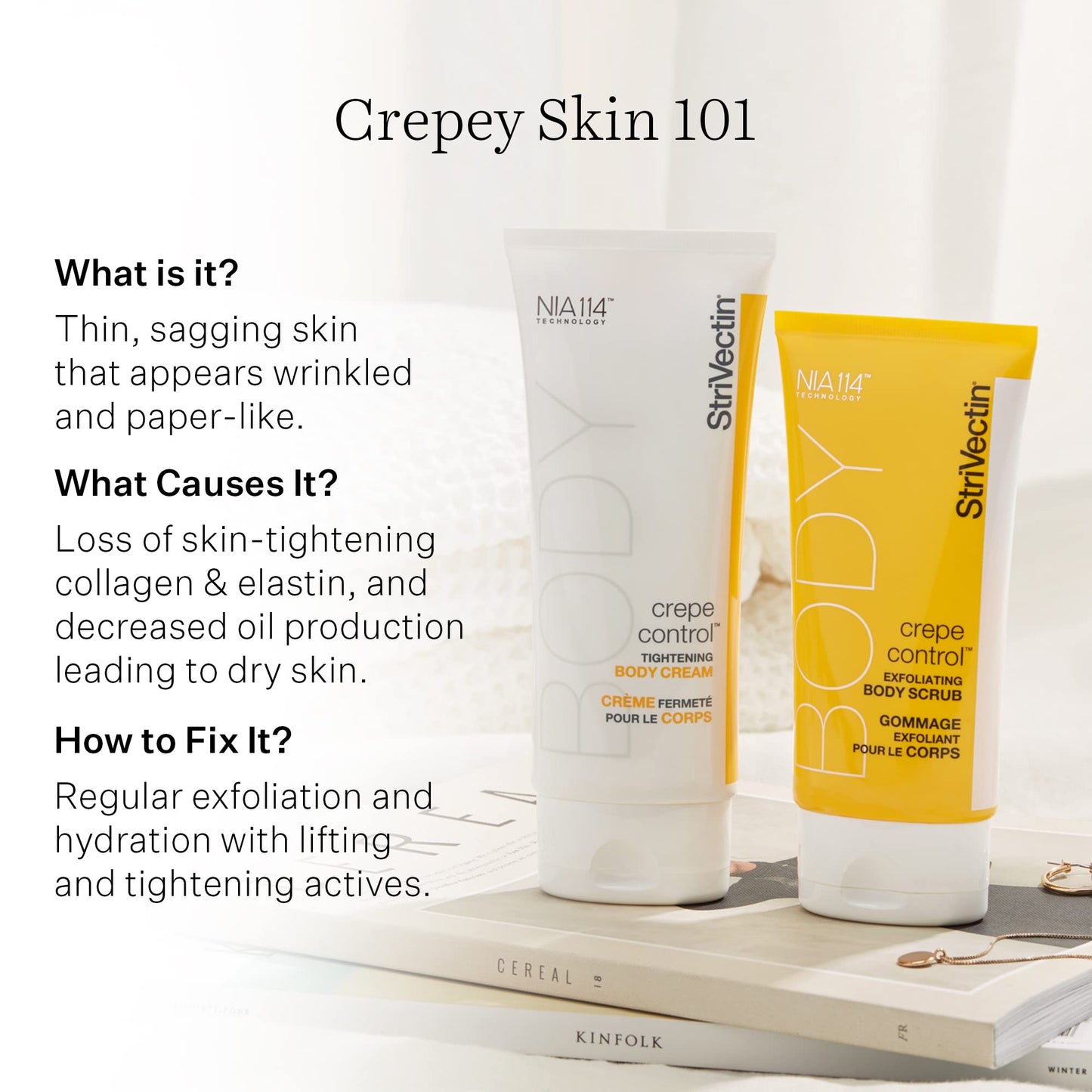 StriVectin Crepe Control Tightening Body Cream Jumbo, 10 oz, Body Cream for Hydration and Soft, Smooth Skin