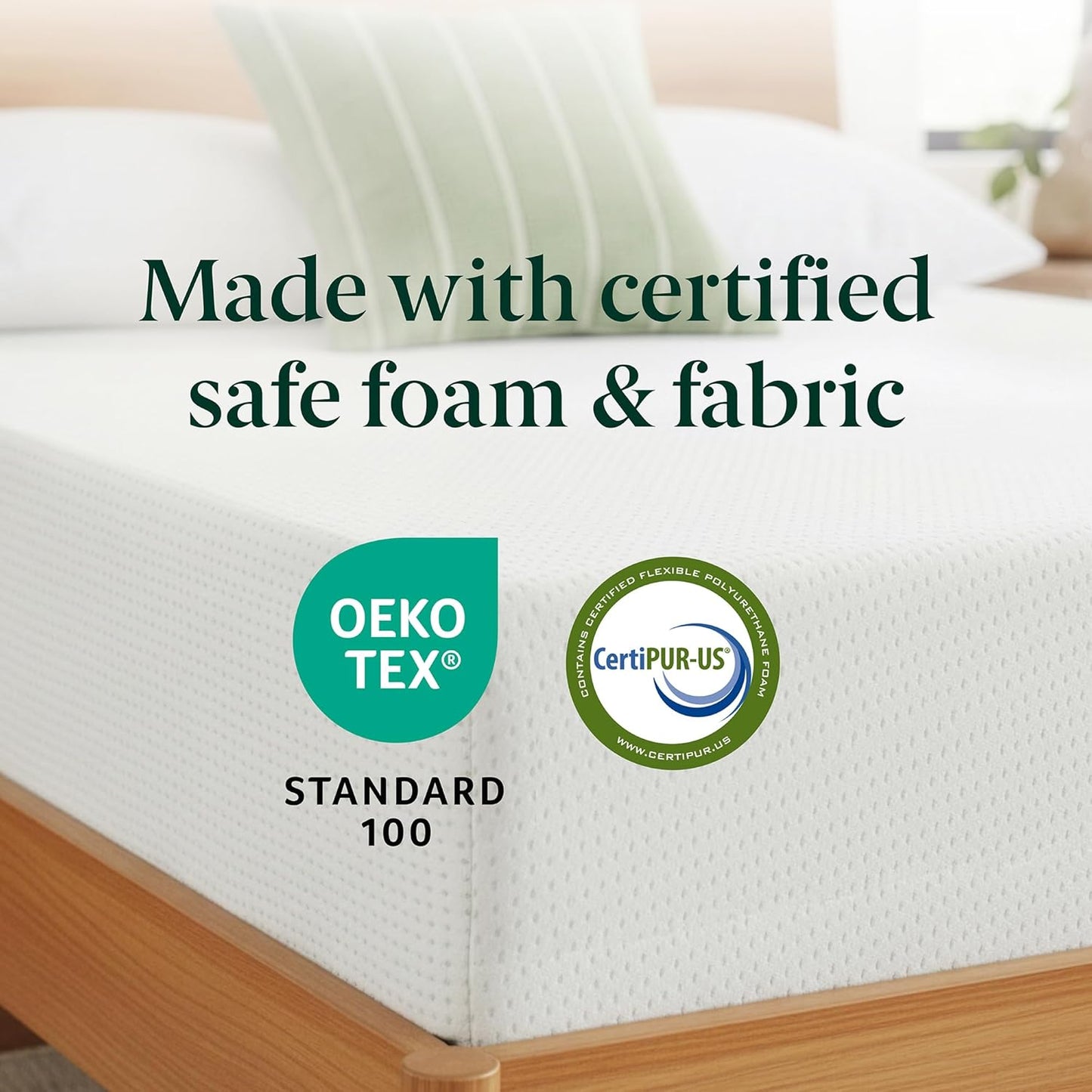 Zinus 12 Inch Twin Green Tea Memory Foam Mattress - Medium Firm, Fiberglass Free, Zoned Pressure Relief