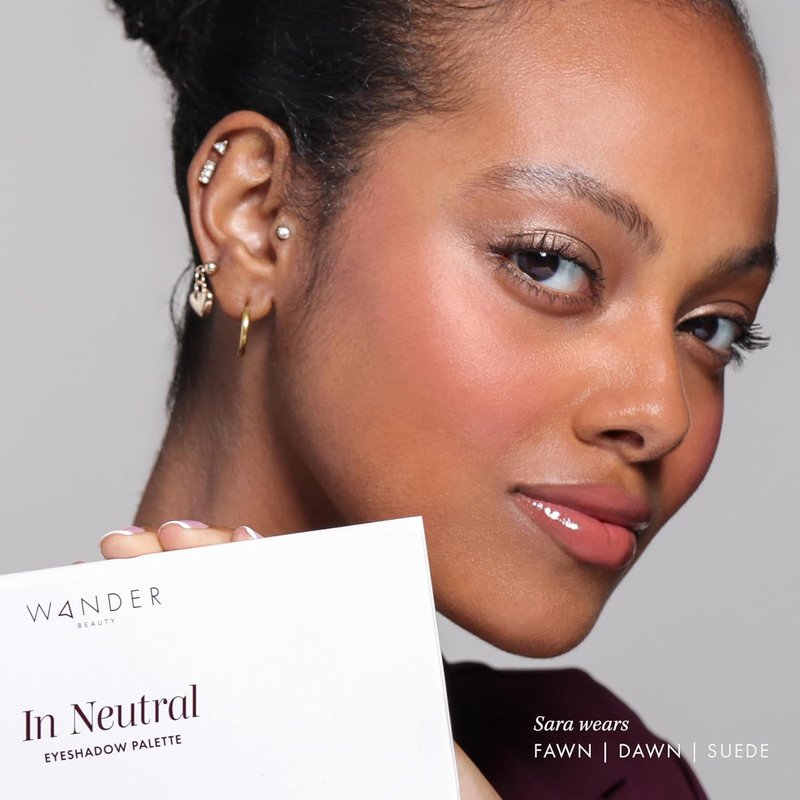 Wander Beauty Neutral Eyeshadow Palette - 10 Versatile Shades for Everyday Makeup | Matte & Shimmer Finish, Travel-Friendly