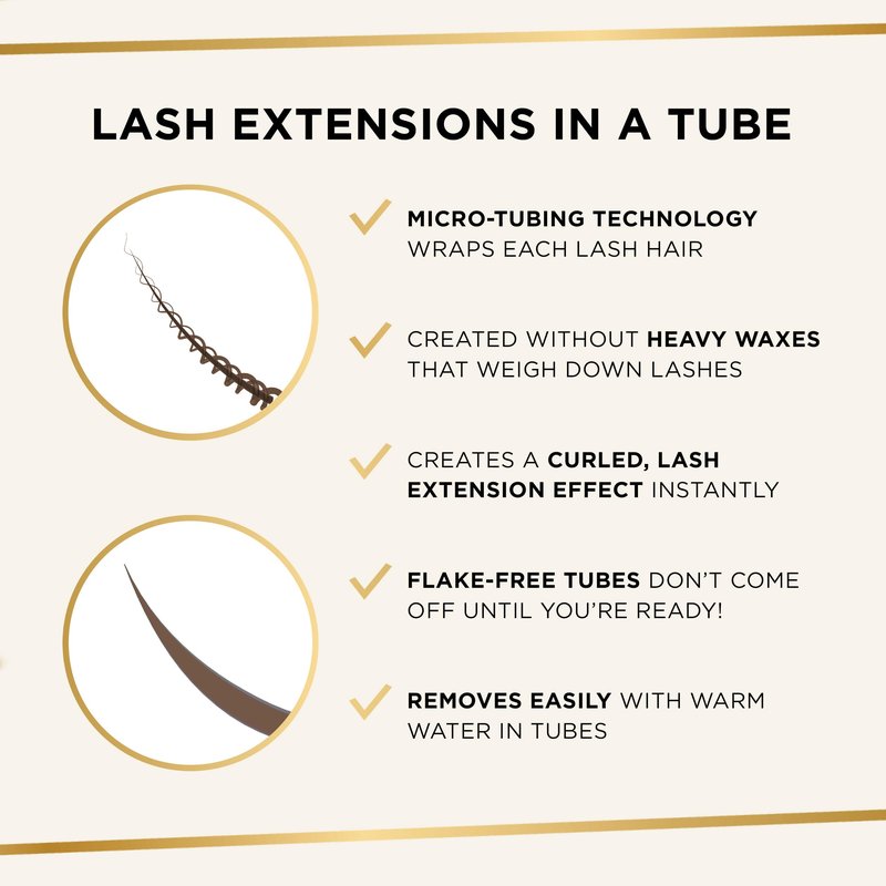 tarte tartelette XL tubing mascara – Lash Extensions in a Tube with Peptide, Extra-Bold Buildable Length & Volume, Smudge-Proof Longwear, Easy-to-Remove, Vegan & Cruelty-Free, full size, brown