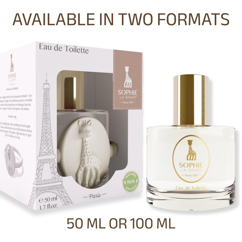 Sophie la girafe Eau de Toilette | Includes Sophie Teether | Nostalgic Childhood Scent of Citrus & Vanilla (50 ml or 1.7 fl oz)