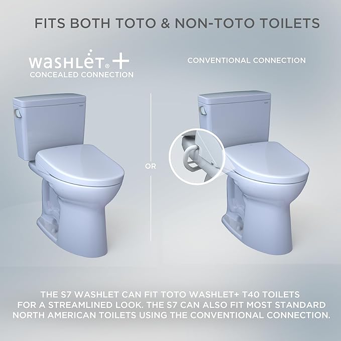 TOTOÂ® WASHLETÂ® S7A Electronic Bidet Toilet Seat with EWATER+Â® Bowl and Wand Cleaning and Auto Open and Close Classic Lid, Elongated, Sedona Beige - SW4734#12
