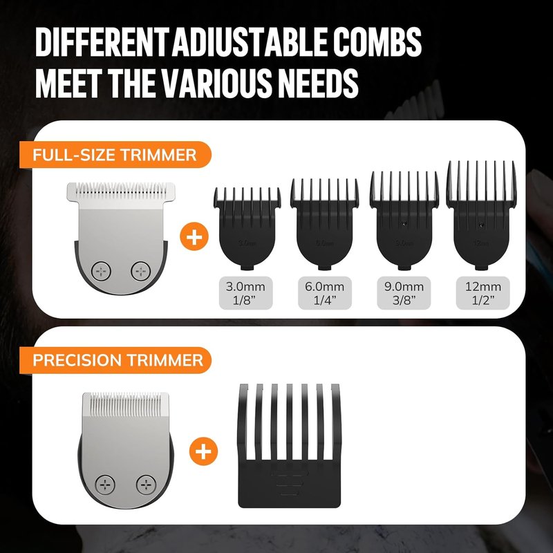 Beard Trimmer for Men - 6-in-1 Professional Grooming Kit | Cordless, Waterproof Hair Clippers & Electric Shaver Set