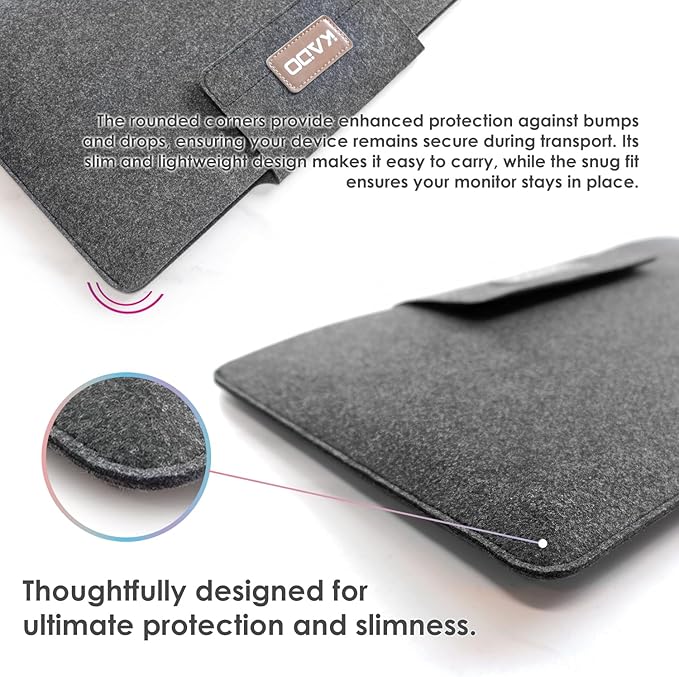 Kado 15.6 Inch Portable Monitor Protective Sleeve Carrying Bag 15.55"x9.25"