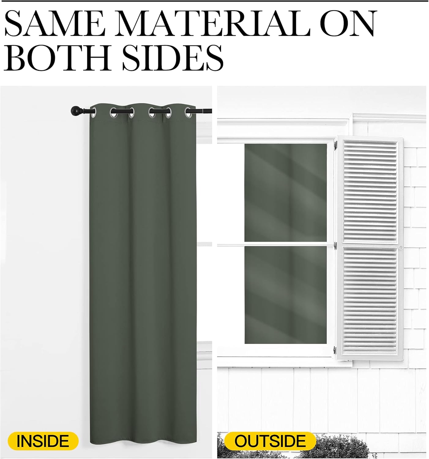 NICETOWN Blackout Curtain Panels - Dark Mallard, Thermal Insulated Grommet Drapes | 42x78 Inches for Dining Room