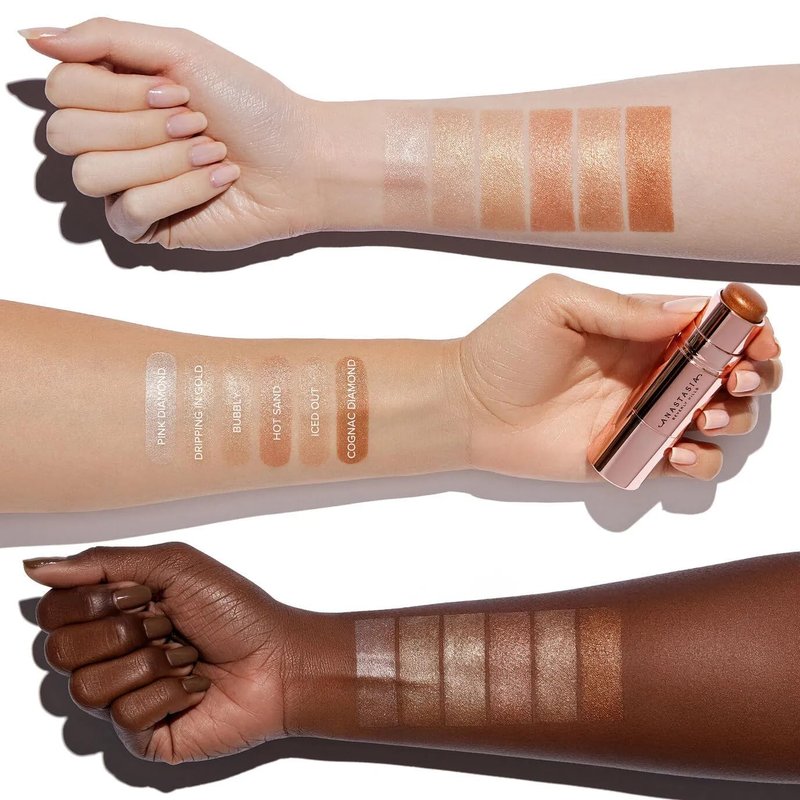 Anastasia Beverly Hills Stick Highlighter - Ultra-Smooth Cream Cheek Illuminator, Weightless Long-Wear Glow Stick for Face and Body - Cognac Diamond