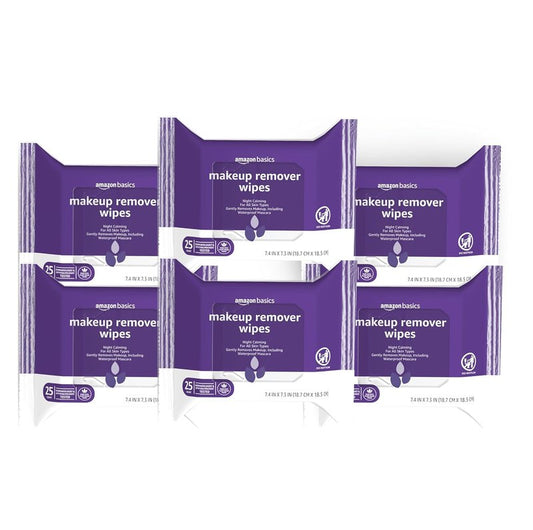 Makeup Remover Wipes - Gentle Cleansing, Alcohol-Free & pH Balanced | 25-Count, Night Calming, Plant-Based