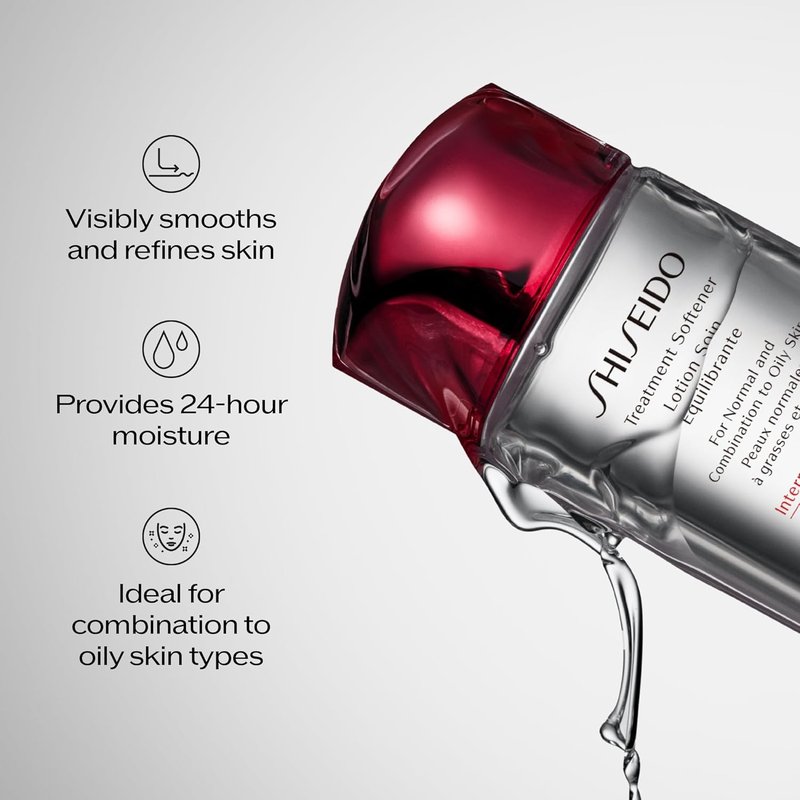 Shiseido Treatment Softener - Hydrating Facial Toner for Smooth Skin | 150 mL + 165 Cotton Pads