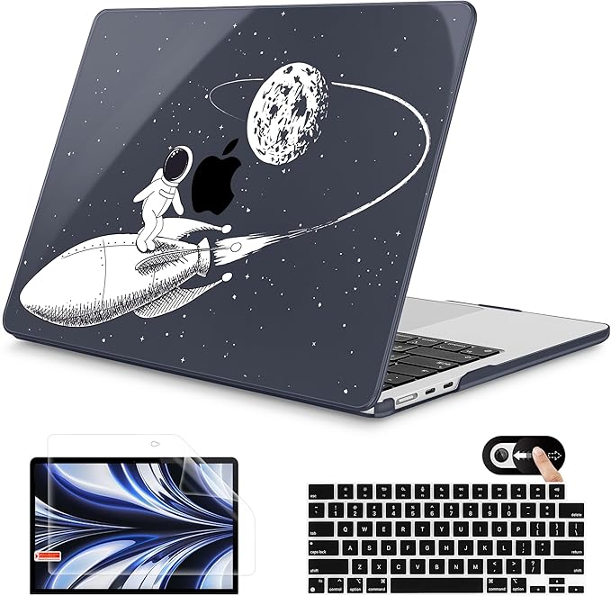 Mektron for 2026 MacBook Air 13-inch M5 Laptop Case A3449 with 13.6-inch Liquid Retina Display Fits 2025 A3240 M4 2024 A3113 M3 2023 A2681 M2 Printed Hard Shell for MacBook Air 13.6", Astronaut