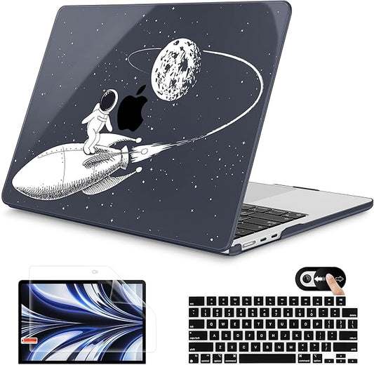 Mektron for 2026 MacBook Air 13-inch M5 Laptop Case A3449 with 13.6-inch Liquid Retina Display Fits 2025 A3240 M4 2024 A3113 M3 2023 A2681 M2 Printed Hard Shell for MacBook Air 13.6", Astronaut