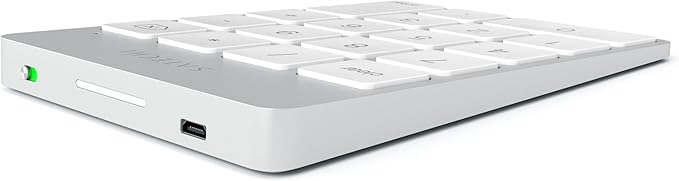 Satechi Slim Aluminum Bluetooth Keypad, Wireless Number Pad with 18 Keys, Micro USB Rechargeable Numpad, External Number Pad for MacBook Air/Pro/Neo, iPad Air/Pro, iMac, PC - Silver