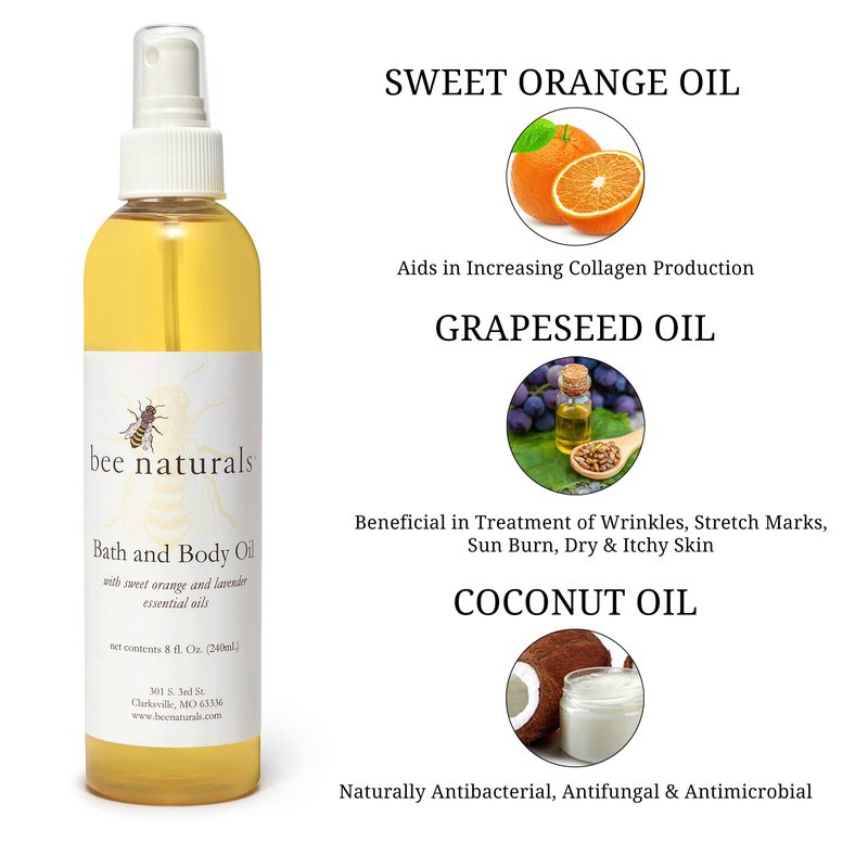 Bee Naturals, Bath & Body Oil, 8 fl oz