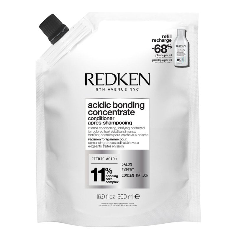 Redken Acidic Bonding Concentrate Conditioner For Damaged Hair Repair - Strengthens and Repairs Weak and Brittle Hair, Sulfate-Free, With Citric Acid