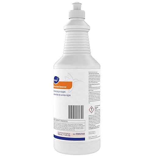 Diversey 95002540 Red Juice Stain Remover, Removes Wine, Fruit Punch, Soft Drinks, Grease, Mustard & More from Carpet, Ready-to-Use, 32-Ounce (Pack of 6)