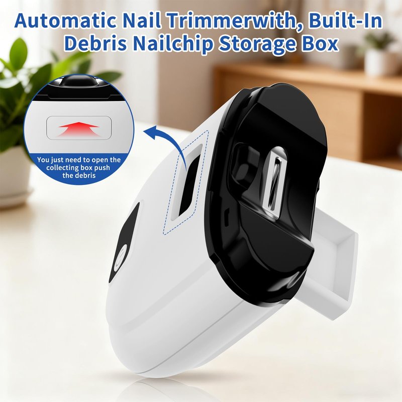 Electric Automatic Nail Clipper for Toenails Fingernailail,Smart Electric Nail Clippers,3 Speed Gears Adjustable with LED Light,Nail Clip Storage,Safety Fingernail Trimmer for Baby,Kids,Seniors