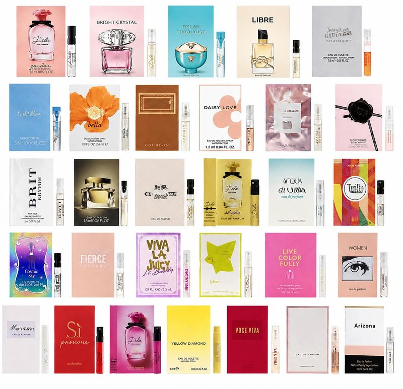 Perfume Gift Set for Women – 9 Designer Fragrance Samples, Mini Sampler Vials, Travel Size Fragrance Gift Kit