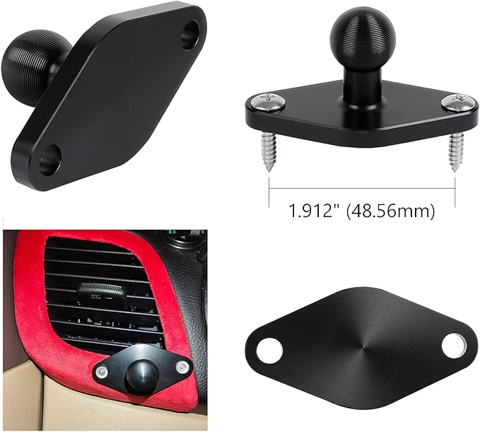 Leenconghui Car Phone Holder Mount for AMPS Standard Diamond Base ，Aluminum 360° Rotation Phone Mount for Car Dashboard Truck Boat Desk， Compatible with iPhone 16 15 14 13 12 Series Samsung S24 S23