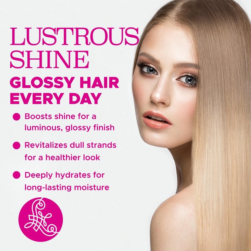 Luseta Glossy Pearl Shampoo and Conditioner Set Smooth & Moisturize, Add Shine and Helps Tame Frizz,Hydrating for Damaged Hair, Detangle,Nourish Strands, Sulfate Free,16.9oz*2